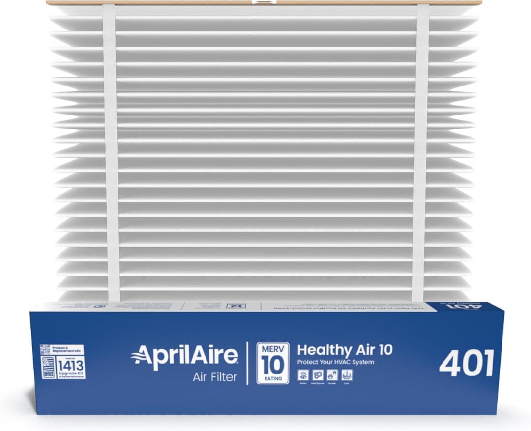 AprilAire 401 Replacement Furnace Filter for AprilAire 2400, Space-Gard 2400 Whole-House Air Purifiers - MERV 10, 16x25x6 Air Filter (Pack of 2)