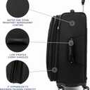 Travelpro Maxlite 5 Softside Expandable Luggage with 4 Spinner Wheels, Lightweight Suitcase, Men and Women, Black, Checked-Medium 25-Inch
