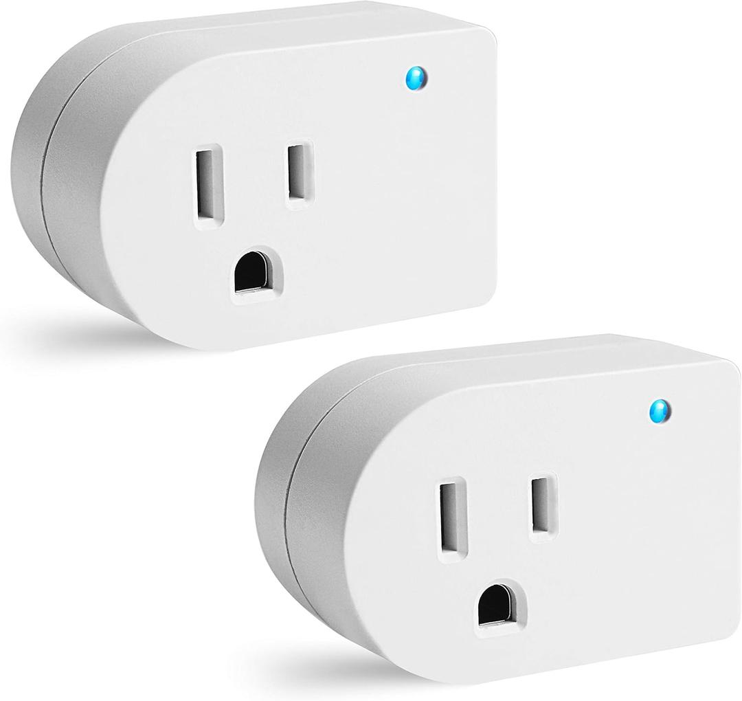 Single Surge Protector Outlet,Grounded Outlet Wall Tap Adapter with Indicator Light, 1 Outlet,245J/125V, ETL, White, 2Pack