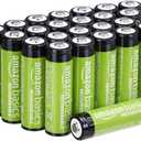 Amazon Basics 24-Pack Rechargeable AA NiMH Batteries, 2000 mAh, 1.2V, Low Self Discharge, Pre-Charged, Recharge up to 1000x Times