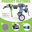 Lightweight and Adjustable Dog Wheelchair for Back Legs, Dog Carts with Wheels for Disabled Dogs, Thick Harness Support Mobility Cart for Pets (Blue, XSLW)