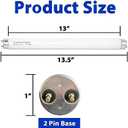 Konideke 6 Pack T8F10W BL 10W Replacement Bulbs T8 10 Watts Fluorescent Tube for 20W Device 13 Inch 365-nm Black Light