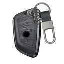 Lanyun Key fob Cover Compatible with BMW X5 X3 X7 X1 X2 X4 X6 2 5 6 7 Series BMW gt3 gt5 M5 M6 Aluminium and Leather Remote Key Protector B Type