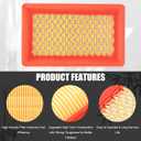 2 x 2 Pack Filter Compatible with Troy-Bilt TB270ES 6021P 159cc 173cc 4.5-6.5 HP OHV 11A 12A Push Walk-Behind TB105 TB120 TB130 TB220 TB230 12AI86K1066 12AI86K2266 12AI83K1066 12AI83K2266