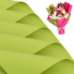 BEISHIDA 20 PCS Green Floral Wrapping Paper-Matte Waterproof Flower Wrapping Paper Bouquet for Florist Supplies, DIY Crafts, Gift Packaging, Wedding, Birthday Gift