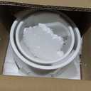 BUYMAX 5 inch&6 inch Orchid Pots with Holes & Removable Trays, White Ceramic Pots for Plants, Effective Drainage and Ventilation for Orchid Root Health to Assist New Plants or Repotting 2 Pack