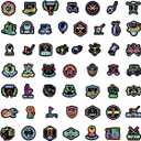 2 x 100pcs Neon Golf Waterproof Vinyl Stickers - Golf Decorations & Party Favors Gifts for Laptop, Water Bottle, Skateboard