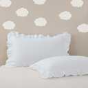Microfiber 14x20 Pillowcases, White Pillow Covers Toddler Size Microfiber Pillows Cases, Soft Breathable and Non Shrinking Envelope Pillow Cases Ruffle Pillow Shams