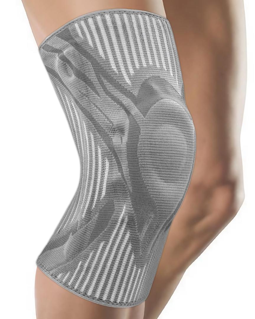 Knee Compression Sleeve, Knee Brace for Men & Women, Knee Support for Running, Basketball, Workout, Gym, Hiking, Sports, Gray, X-Large