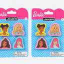 Barbie 4 Erasers 4 pack