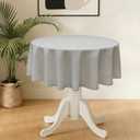 Small Light Gray Round Tablecloth 36 Inch - 200 GSM Polyester Fabric Wrinkle Resistant Washable Table Cloth, Solid Color Table Cover for Dining, Wedding, Party, Banquet and Outdoor Use