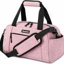 Noozion 14 inch Small Gym Bag for Women & Men, Lightweight Carry On Mini Duffle Bag with Multiple Pockets, Sports Bag for Travel and Workout (Pink)