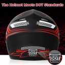 Motocross Helmet, DOT Approved Dirt Bike Helmet for Off-Road Riding Trail Riding Endurance Racing (L)