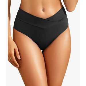 Tempt Me Women Full Coverage Bikini Bottom - V Cut Swimsuit High Waisted Bathing Suit Bottoms 2025 M