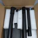 Height Adjustable Floor Speaker Stand for Sonos Five & Play:5, Vertical or Horizontal Placement, Metal Sonos 5 Speaker Stand with Cable Management (Black, 1 Pack)