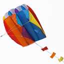 Besra Colorful Parafoil Kite with Long Tail Easy to Fly Outdoor Fun Sports (20inch)