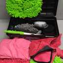 28Pcs Car Cleaning Kit Pink - Car Wash Brush with Long Handle Car Washing Mop, Car Detailing Kit for Cars, Trucks, SUVs, Jeeps