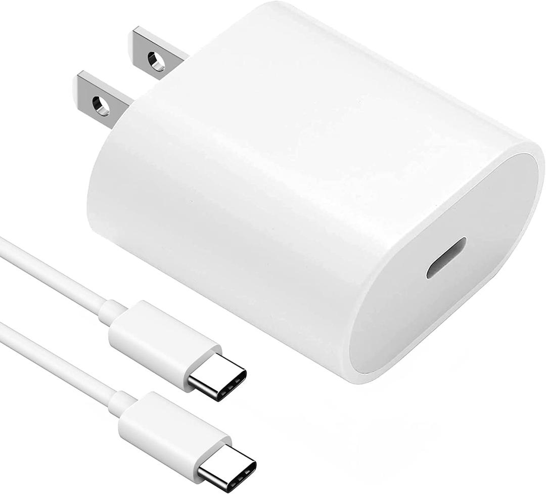 20W USB C Fast Charger For Ipad Pro 13/12.9/11 Inch, Ipad Air 13/11 Inch 6/5/4th Generation, Ipad 10th Generation, Ipad Mini 6, Fast Charger Block With 6.6ft USB C To C Charging Cable (White)