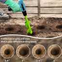 TCBWFY 4 Pack Garden Auger Spiral Drill Bits  Heavy Duty Steel,Corrosion Resistant  Perfect for Post Holes,Earth & Lawn Augering,Planting Bulbs & Trees (1.6"x9",1.6"x16.5",3"x16.5",3"x12")