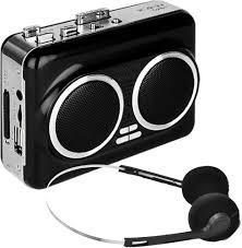 Burtowic Dual Speaker Pure Stereo &Auto Reverse Cassette Player，Portable Cassette to MP3 Converter via USB,Cassette Tape Player with Dual Power Options,Built in 3.5mm Headphone Jack,Support U Disk, USB Card