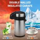 Coffee Carafe for Keeping Hot - 140oz Airpot Coffee Dispenser with Pump