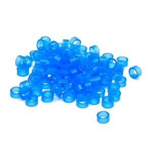 200pcs Dental Color Code Rings, 6mm Silicone Non-Toxic Orthodontic Rings Accessory, Autoclavable Instrument Identification System for Dental Clinics (Blue, L)