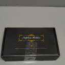 Wican Marble Guest Towel Holder Tray for Bathroom, Napkins Holder for Powder Room Dinning Table Wooden Basket for Disposable Paper Hand Towels Gold and Marble White (9.06 x 5.51 x 2.56 inchs)