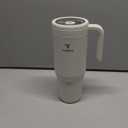 REDUCE Chiller Vacuum Insulated 40 oz Tumbler with Spill-Proof Silicone Straw - Sustainable Tritan Lid with Water Intake Markers - Soft Sit Base Travel Mug - Dishwasher Safe - Unbleached