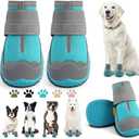 Dog Shoes for Small Dogs, Dog Boots & Paw Protectors for Hardwood Floors, Outdoor Dog Booties for Hot Pavement Winter Snow Hiking, Breathable Dog Shoes with Reflective Strips Size 2