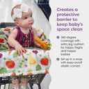 Boppy Shopping Cart Cover & High Chair Cover, Multi-Color Farmers Market, Cart Cover for Babies with Soft 360-Degree Coverage, SlideLine Toy Tether with Crinkle Leaf Toy Included, 6mo+
