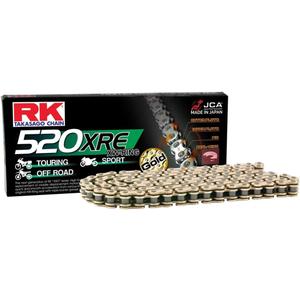 RK Racing Chain GB520XRE-120 Gold 120 Link XW-Ring Chain with Connecting Link