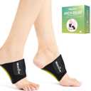 Arch Support Inserts for Pain Relief, Welnove Heel Brace for Plantar Fasciitis Relief, Compression Cushioned Heel Cups Sleeves for Flat Feet, Foot Pain, Heel Pain, Men & Women (One Size Fits All)