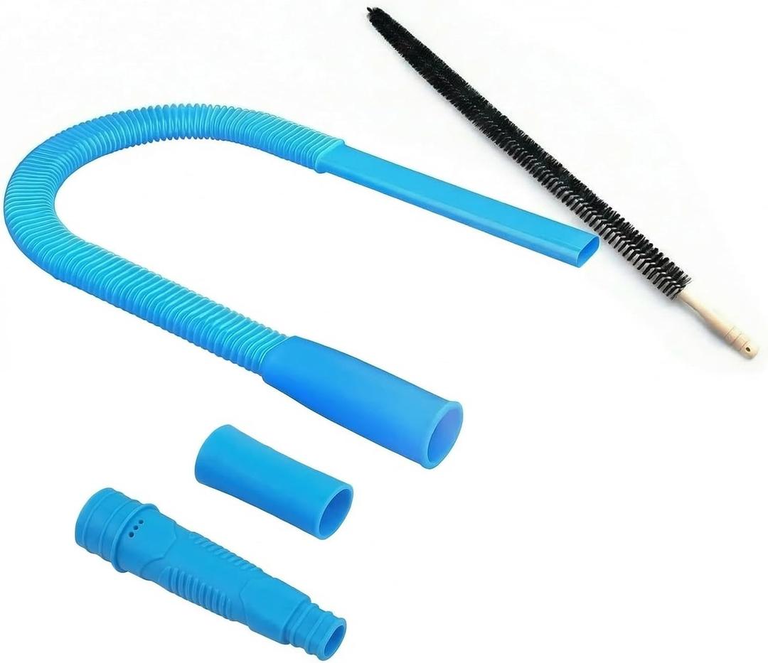 Upgraded Dryer Vent Cleaner Kit, Universal Dryer Vacuum Hose Attachment for All Vacuums, 31.5 Inch Flexible Hose for Deep Cleaning, Removes Lint & Clogs(Vacuum hose and brush)
