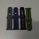 4-Pack Sport Bands Compatible with Apple Watch Ultra 2/Ultra Band 49mm 46mm 45mm 44mm 42mm for Men, Waterproof Silicone Strap Soft Breathable Wristband for iWatch Serise 10 9 8 7 6 5 4 3 SE (Olive Green-Black/Navy Blue-Black/Black-Gray/Blue Gray-Black)