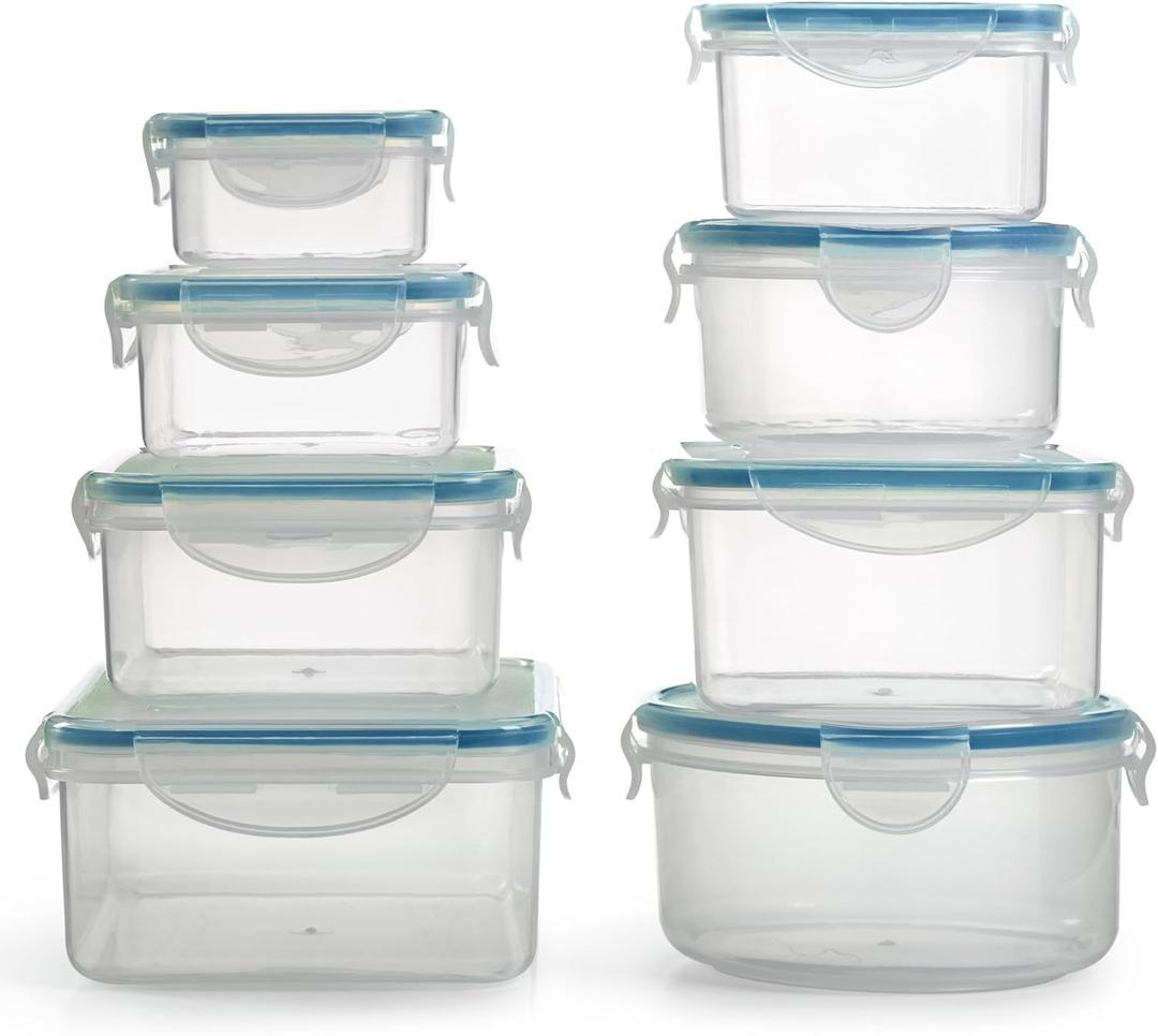 FOOD S16 Piece Food Storage Set Includes Air-Tight Locking Lid s TORAGE SET 16 PCS