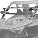 Flip Up Windshield for 2020-2024 Polaris RZR PRO XP/PRO R/RZR TURBO R Accessories, 3-in-1 Clear 1/5" Hard Coated Poly Front Windscreen, Can be Fully Closed, Vented, or Open