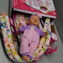 DeAO Kids Baby Doll Stroller Nursery Role Play Set with a Variety of Feeding Toy and Play Mat Travel Cot Baby Carrier Stroller and Travel Bag