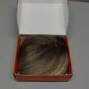 Hair Topper, 360 3D Hair Toppers for Women with Thinning, 18 Inch Long Pieces for Women Clip in Wispy or Side Bangs(Ombre Mix Blonde with Dark Root to Blonde, 3D Side Bangs)