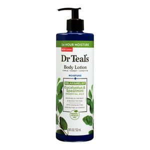 Dr Teal's DCP Products Body Lotion Moisture Rejuvenating Eucalyptus & Spearmint, 18 fl oz Pack of 4 (Yes)