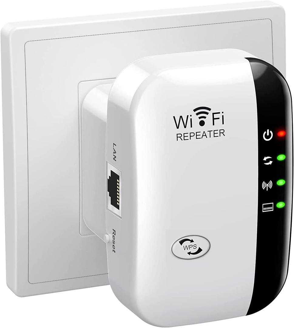 WiFi Extender, WiFi Signal Booster Up to 5800sq ft and 58 Devices, WiFi Range Extender, Wireless Internet Repeater, Long Range Amplifier with Ethernet Port, 1-Key Setup, Access Point, Alexa Compatible (White)