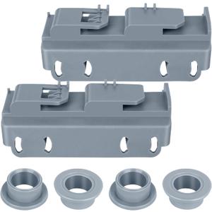 WD28X27241 Dishwasher Rack Carrier and Roller Kit Compatible with GE Dishwasher Baskets Lower Rack Wheels Assembly L and R Side, Replace WD12X10438 WD12X10439 WD12X10446 WD12X10447 WD12X22656 (2 Pack)