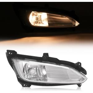 HECASA Right Fog Light Compatible with 2013-2016 Hyundai Santa Fe Sport Halogen Front Bumper Driving Fog Lamp Clear Lens Plastic Passenger Side