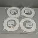 Renovators Supply Manufacturing White Recessed Ceiling Medallion Decorative Light Rosette High Density Polyurethane Foam Ornate Lighting Trim Water Resistant Ceiling Moulding ID 6" X OD 10" Pack of 4