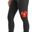 Seamaid Women's Fleece Lined Pants 30" Winter Thermal Flare Leggings Warm Insulated Bootcut Pants Pockets Water Resistant (S)