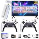 Wireless Retro Game Console Built-in 20000+ Games and 23 Emulators, 2025 New Plug & Play Retro Gaming Console with 4K Output & Dual 2.4G Controllers, Nostalgic Game Console Stick