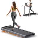 Walking Pad Treadmill with Incline, 3-Levels 300 lbs Capacity 4 in 1 Portable Under Desk Treadmill for Home Office Apartment, Mini Space-Saving Compact Design, 2.5HP Ultra-Quiet, Heavy Duty Gray