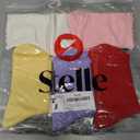 Stelle Girls Ruffle Socks Uniform Dress Ankle Crew Sock 3/5/6 Pairs for Kid (XS)
