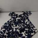 Women's Off Shoulder Ruffle Floral Summer Wedding Guest Dresses A Line Shift Short Skater Dress with Belt, Large