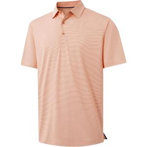 M MAELREG Golf Shirts for Men Dry fit Sports Jacquard Lightweight Performance Texture Short Sleeve Collared Polo Shirts (M)