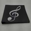 Sheet Music Folder, Letter Size Music Binder, 80 Pages Capacity, Writable Choir Folder, Fit 8.5 x 11 Paper, Black
